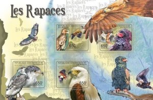 [250 11]- YEAR 2011 - CENTRAL AFRICAN  - BIRDS OF PREY  4V   complet set  MNH/**