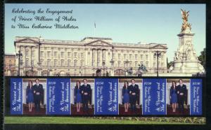 ST. VINCENT  ENGAGEMENT OF PRINCE WILLIAM & KATE MIDDLETON  IMPERF SHEET II  NH