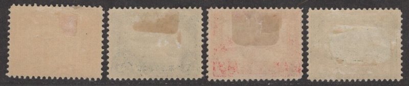 US Sc#397-400 short set, M/H/F