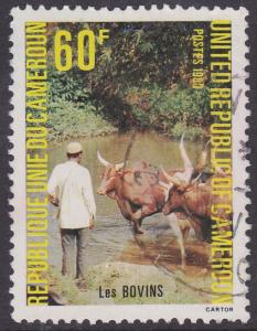 Cameroon - 1981-Cattle at Waterhole  -60c - used