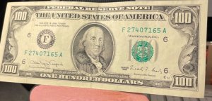 1990 Bill $100 Atlanta F27407165A ~ Small Face #205795228639