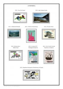 Andorra French Administration 1931-2022  PDF (DIGITAL) STAMP  ALBUM PAGES 