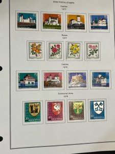 Switzerland collection semi-postals 1970-1979 mostly MH