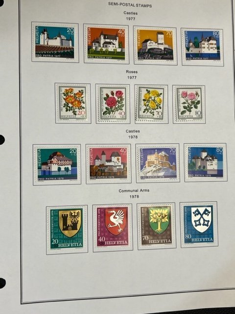 Switzerland collection semi-postals 1970-1979 mostly MH