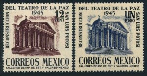 Mexico 801-802, MNH. Michel 877-878. Reconstruction of the Peace Theater, 1945.