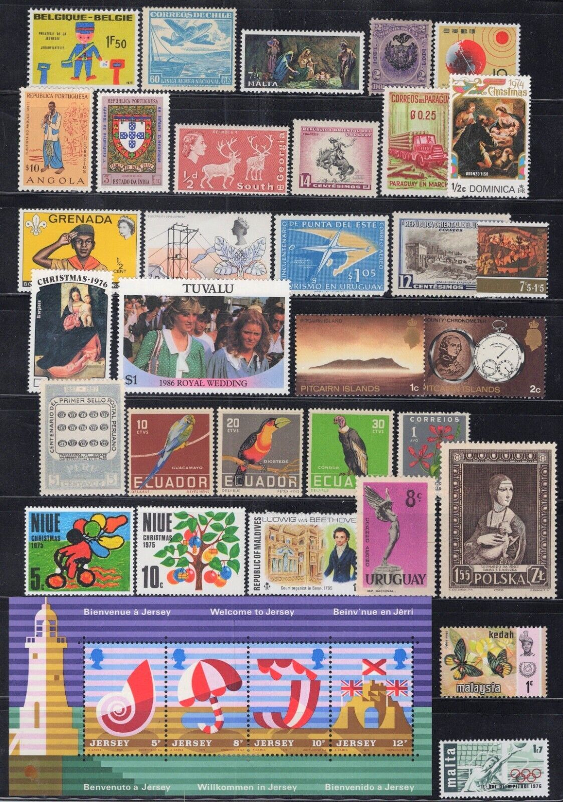 ZAYIX MINT Topical Stamps Collection Valuable Mixture Kiloware 100s