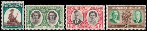 Southern Rhodesia Scott 64, 65-66, 73 (1943-50) Mint H VF Q