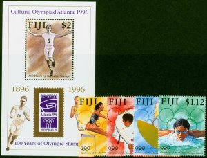 Fiji 1996 Centenary of Olympics Set of 5 SG951-MS955 V.F MNH