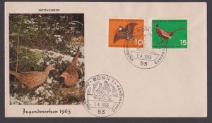 GERMANY - 1965 GAME BIRDS - 2V - FDC