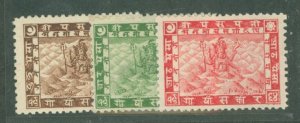 Nepal #26-28 Unused