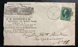 1880s Albany NY USA Dederick Agricultural Machine Advertising Cover