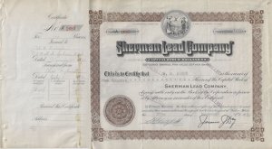1936 - Sherman Lead Company Stock - Idaho - Ephemera 1195