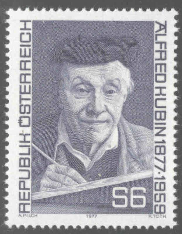 Austria Scott 1054 MNH** 1977 Kubin stamp
