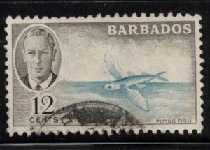 BARBADOS Scott # 222 Used - KGVI & Flying Fish