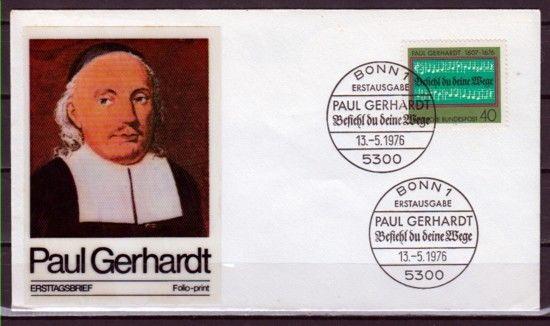 Germany, Scott cat. 1215. Paul Gerhardt, Hymn Writer issue. First day cover.