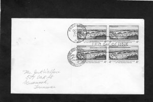 1164 Automated Post Office, blk/4 FDC addressed