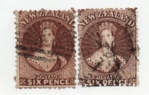 New Zealand  - SG# 122 & 122a Used / wmk large star    -     Lot 1223130