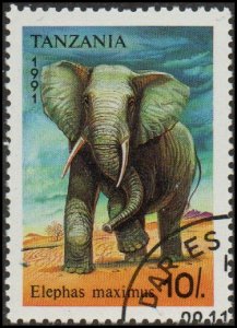 Tanzania 792 - Cto - 10sh Asian Elephant (1991) (cv $0.55)