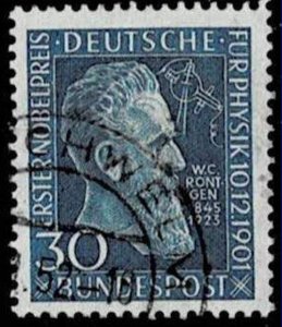 Germany 1951,Sc.#686 used, Wilhelm Conrad Röntgen, discoverer of X-rays