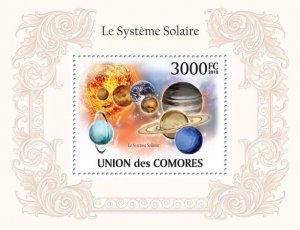 COMOROS - 2010 - Solar System - Perf Souv Sheet - Mint Never Hinged