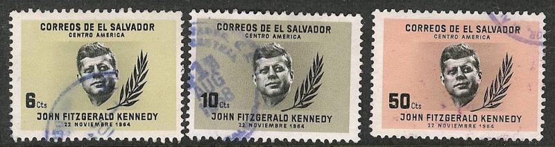 El Salvador Scott 747-9 Used. President JF Kennedy