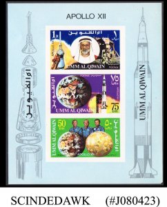 UMM UL QIWAIN UAE - 1969 APOLLO XII / SPACE - MIN. SHEET MINT NH