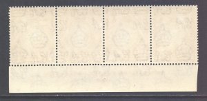 KUT SG131, 1938 George VI 1c Strip of 4 MH*