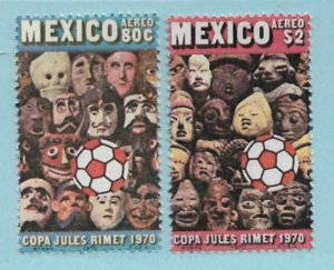 1970 Mexico C372-3 World Soccer Championships MNH C/S of 2