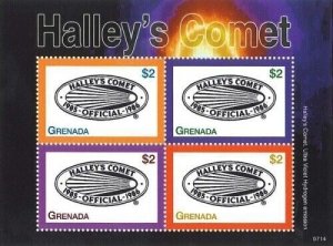 Grenada - 2007 - Halley's Comet - Sheet Of 4 - MNH