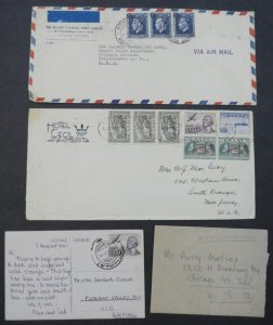 EDW1949SELL : GREECE Interesting group of 14 covers, 1 Post Card & 1 wrapper.