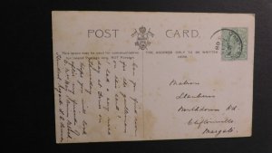 1908 Postcard Cover From Canterbury England Elizabeth Queen Pocket Pistol Cannon