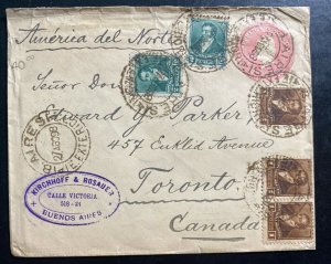 1882 Buenos Aires Argentina Postal Stationery Cover To Toronto Canada