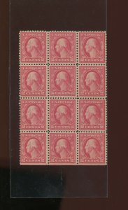 Scott 505 Washington Double Error in Mint Block  of 12 Stamps (Stock 505-56)