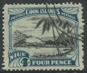 Niue 1932 SG66 4d black and greenish blue Avarua Port #1 #1 FU