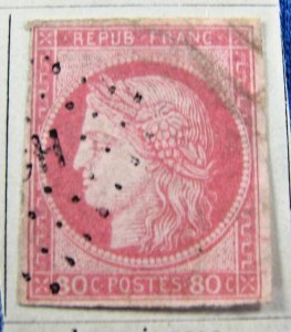 FRENCH COLONIES 1871  -  SCOTT # 15  -   USED     (EHFR58)