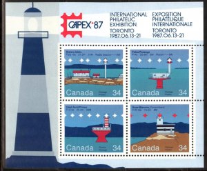 Canada 1985 Lighthouses Mi. Bl.4 MNH