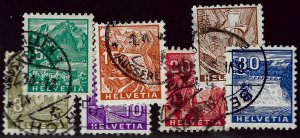 Switzerland #219-225 Used F-VF SC $18.50  ....Chance to buy a real Bargain!