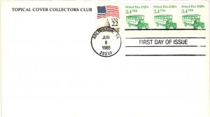 #2123 School Bus Transportation Coil – Topical Cover Collectors Club Cachet