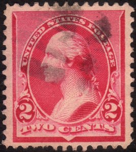 1890 US, 2c, Used, George Washington, Sc 220, XF-92 Jumbo