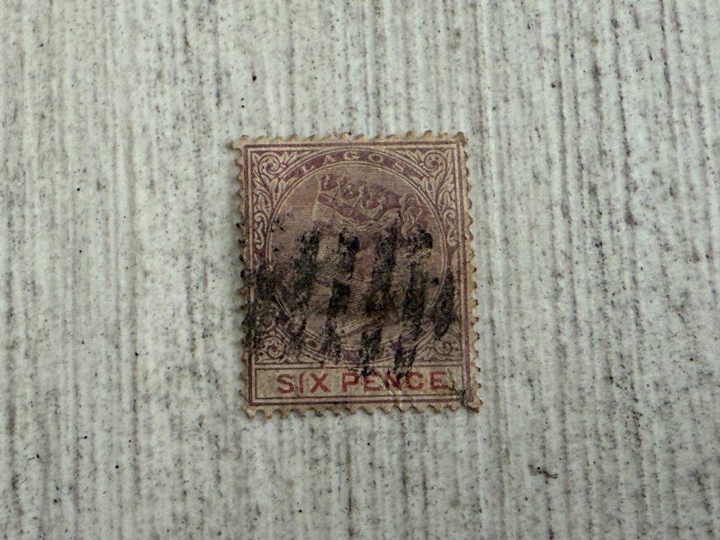 Lagos #28 Used, 6p, Queen Victoria, 2024 SCV.$13.50