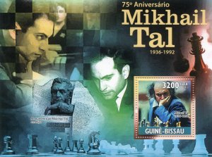 Guinea Bissau 2011 CHESS Mikhail Tal Anniversary s/s Perforated Mint (NH)