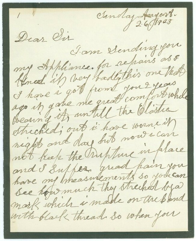 AUG 27, 1923 NYC Cds, BLACK MOURNING COVER to Marshall MI, Transcribed Letter!