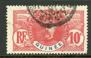 Guinea 1906 French Colony Guinee 10¢ Faidherbe Scott #37 VFU R361