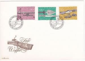 Liechtenstein 691-693 Set FDC Old Weapons (A)