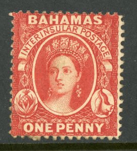 Bahamas 1863 British 1p Lake QV First Issues Scott #11 Mint G199 ⭐⭐⭐⭐⭐⭐