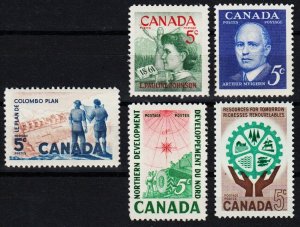 Canada 1961 Year MNH Stamps Collection #391-395