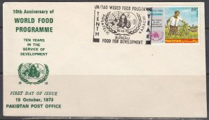 Pakistan Scott xxx FDC -  World Food Programme, 10th Anniv.