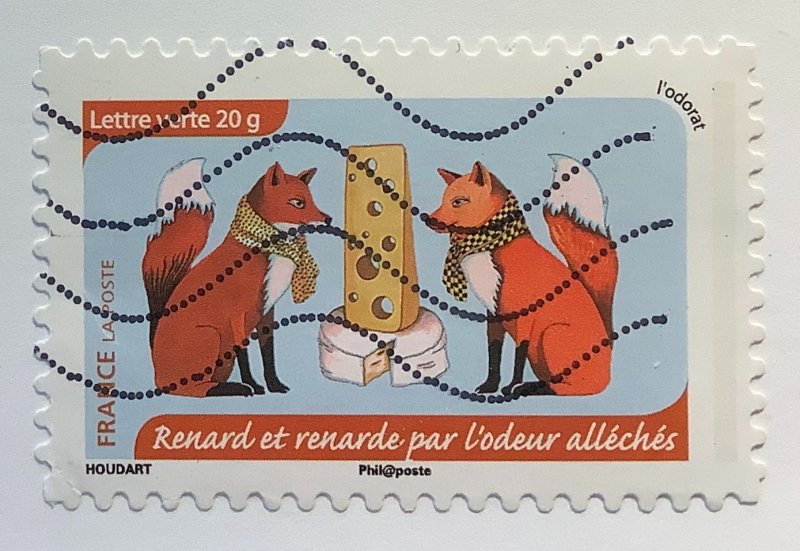 France 2014 Scott 4689 used - Sense of Smell, Fox and Vixen Enticed by the Smell