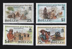 Belize - 1987 International Year for Homeless  4 Stamp Set  2E-010