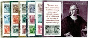 US 2624 - 2629 Voyages of Columbus Sheet Set  All 6 Sheets  MNH Columbians